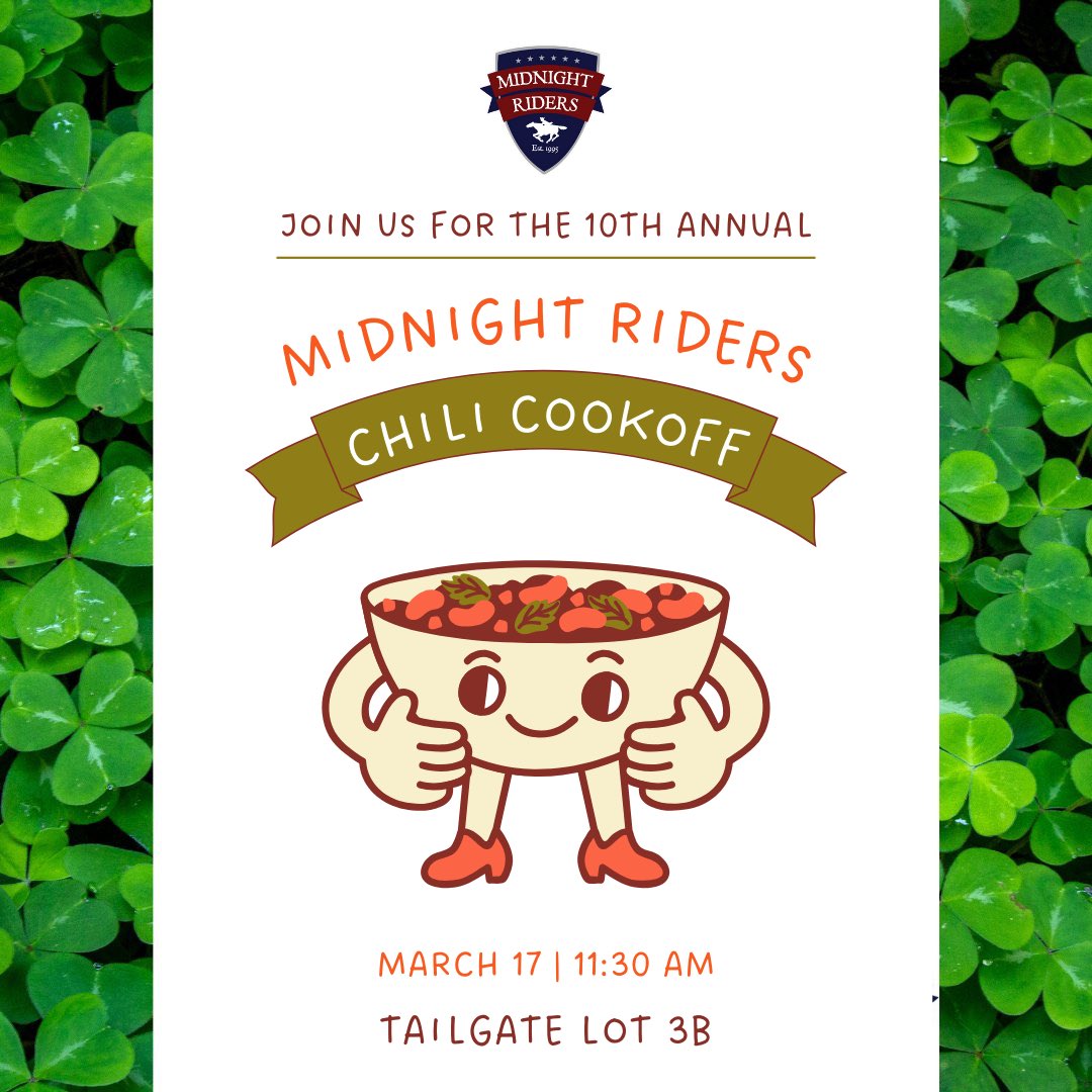 This Sunday, join us for the 10th Annual Chili Cookoff! Limited spots remaining so sign up here to participate: forms.gle/oWaG2RUWK9X6k6… #NERevs #RidersOverHere