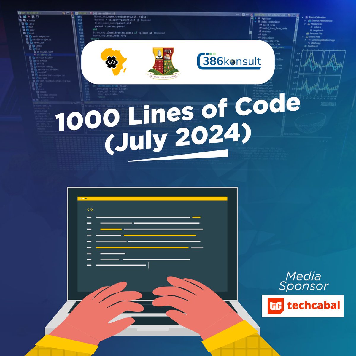 We're thrilled to announce that @TechCabal  is joining forces with @CodegarageA , the #OyoStateGovernment, and @386konsult as media sponsor for the #1000LinesofCode initiative happening July 2024!

#1000LinesofCode #CodeGarageAfrica #OyoState #386konsult #Techcabal #TechEducation