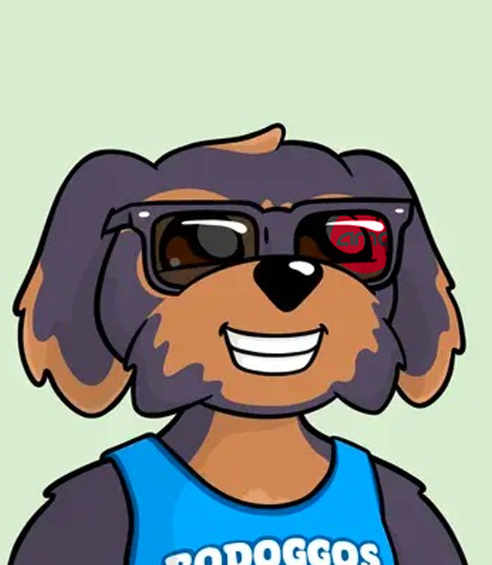 DCLBlogger's tweet photo. woke up and chose rich today.

@BoDoggosNFT @piovincenzo_ @allnick 

Mine actually included the reflection of AMC Theatres on the sunglasses.

What a legend. https://t.co/64nRXaU6Jq
