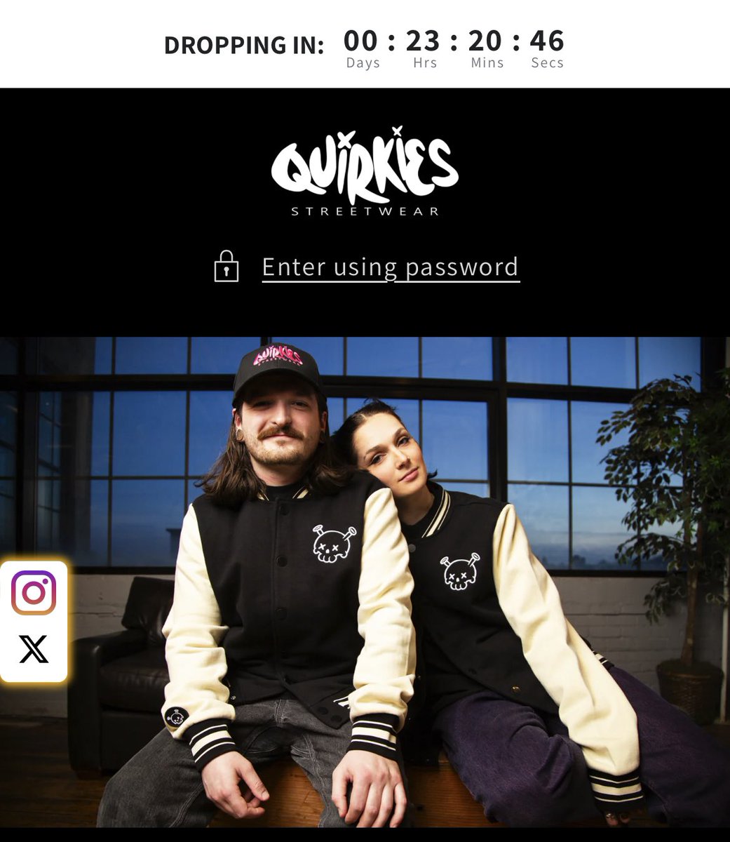 Less than 24 hours. <a href="/MagicEden/">Magic Eden 🪄</a> 

3:30pm EST. 

Tech enabled Varsity Jacket // 77 available for sale // 23 used for marketing // $200

Tech enabled cap // 100 for sale // $35

Tee // Limited time availability // $40

quirkiesstreetwear.com