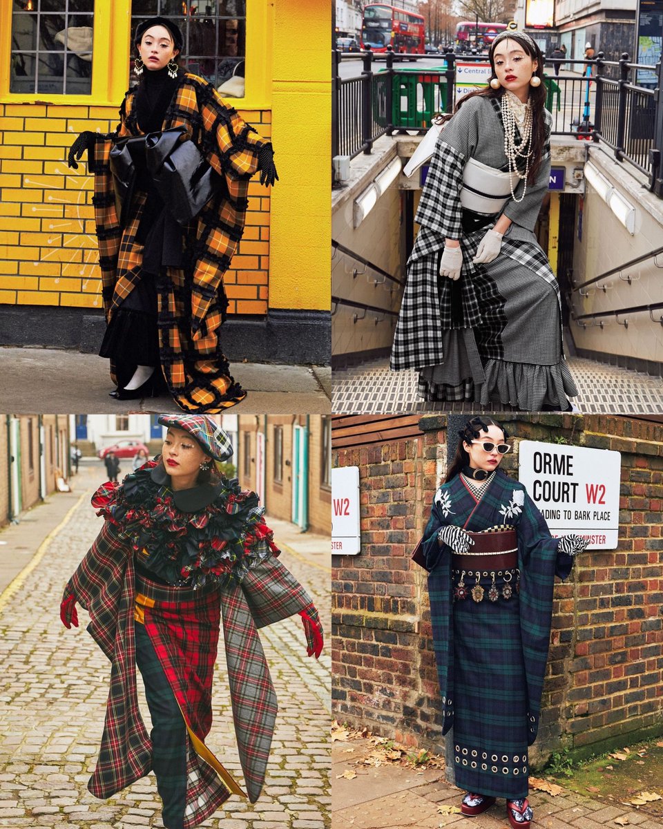 kuromiumiu's tweet image. Punk Kimono styling by Aedam Furisode