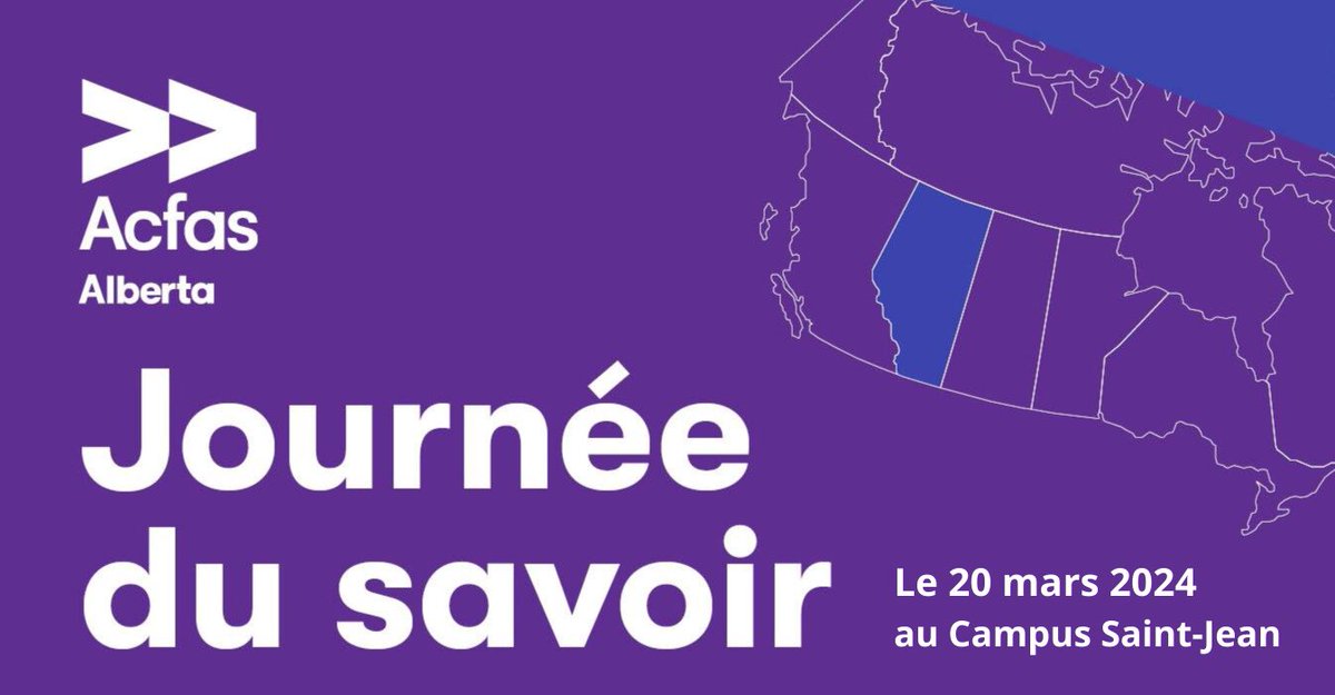 Ce mercredi 20 mars 2024, l’Acfas-Alberta vous invite à la journée du savoir! Venez vous joindre à nous pour découvrir des panels et présentations captivantes. 
#frab
