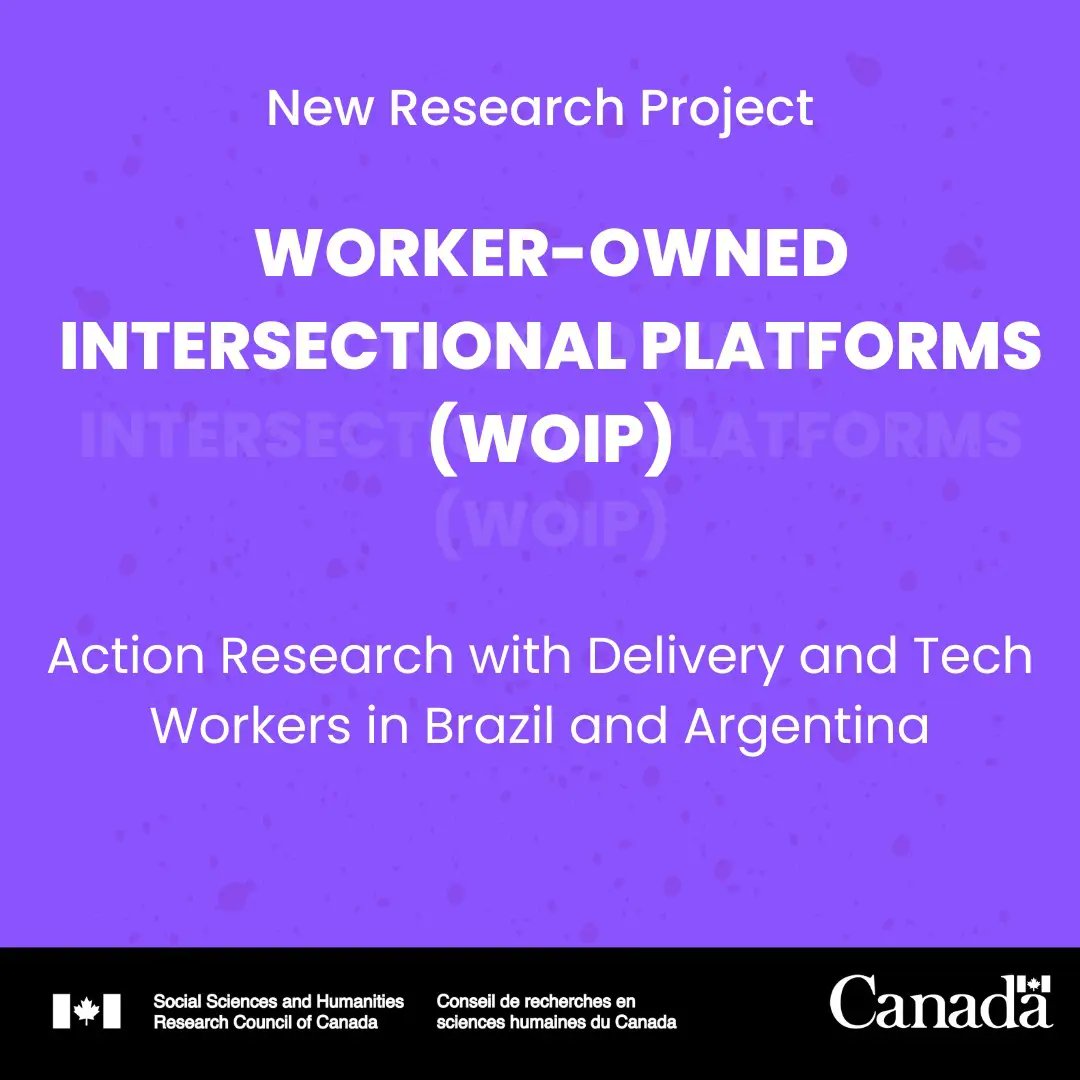 💥 News! Finally I can announce the start of a new SSHRC-funded research: Worker-Owned Intersectional Platforms, an action research with delivery and tech workers in Brazil and Argentina, with me as PI, @gamespacenl as Co-I. sshrc-crsh.gc.ca/results-result…