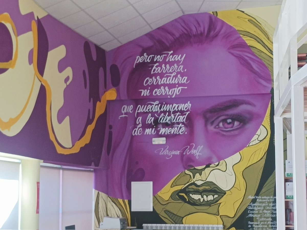 magarciava's tweet photo. Con los maravillosos murales de @CainFerreras @checa_noguera https://t.co/i7LyHOzZc0