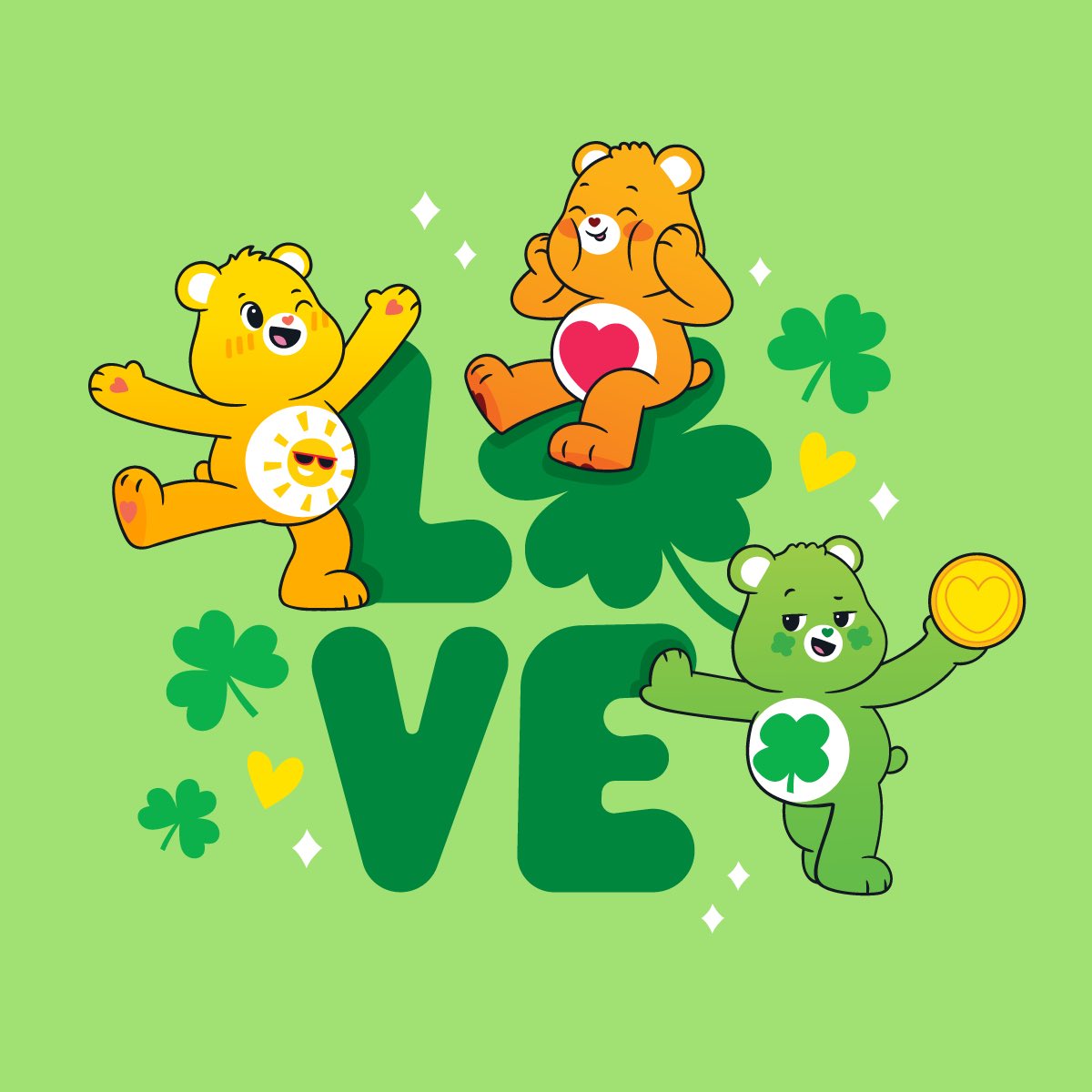 Drop a 🍀 for love and luck! #CareBears