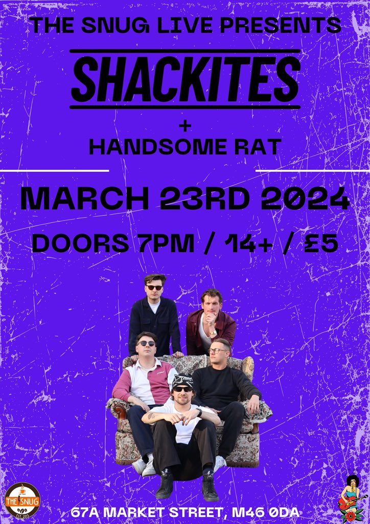 10 days to go until our first headline of the year at <a href="/SnugAtherton/">The Snug Atherton</a> on Saturday 23rd March

Tickets available from ticketweb.uk/event/snug-liv…