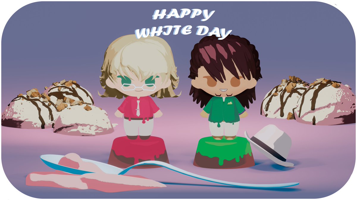 _AIZEBLACK_'s tweet photo. #taibani #tigerandbunny #タイバニ2 #BarnabyBrooksJr #Anime #Props #GameArt #3GG #lowpoly #3d #b3d #blender #Barnaby #props #chocolate #tigerbunny
#wildtiger #kotetsu
I didn't make it on February 14th. At least on this day I will give you sweets.🩵 https://t.co/l1CKDnw8d2