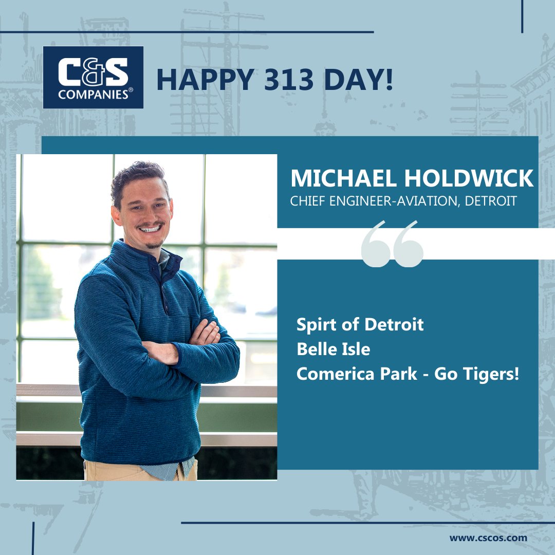 C_SCompanies's tweet photo. Happy #313Day to all those who live, work, and enjoy what #Detroit has to share!
A few of our amazing Detroit teammates are sharing some of their favorite things, tell us yours!
#CSCompanies #EnjoyDetroit https://t.co/e64TSgdmpF