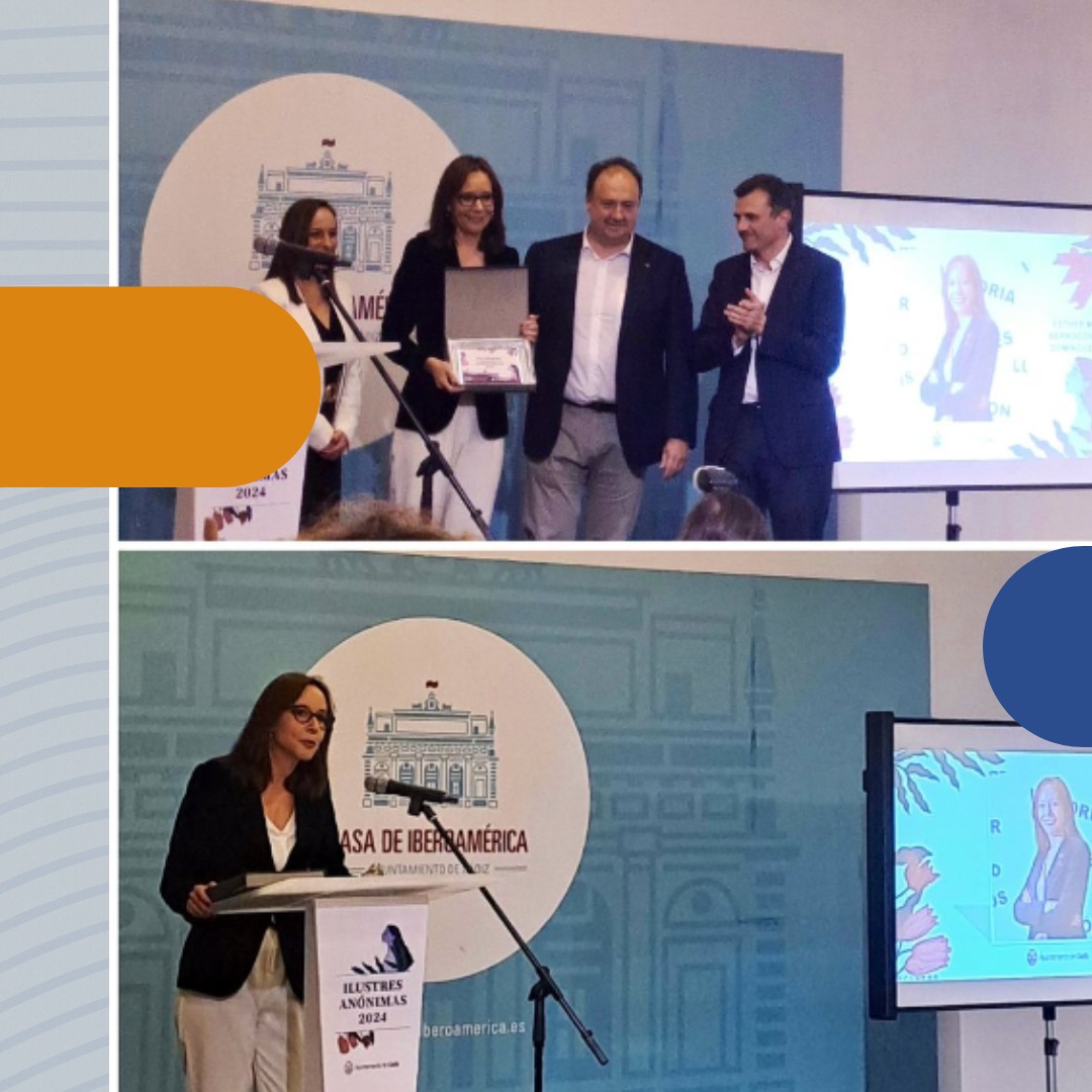 🎉🌟 Ayer tuvieron lugar los reconocimientos a las 'Ilustres Anónimas' de Cádiz 2024, y nuestra investigadora Esther Berrocoso fue una de las  homenajeadas. 🌟🎉 ¡No podemos sentir más orgullo! ¡Muchas felicidades Esther! 💜 @univcadiz @Cadiz_es  @Berrocoso_Lab @fmmcadiz