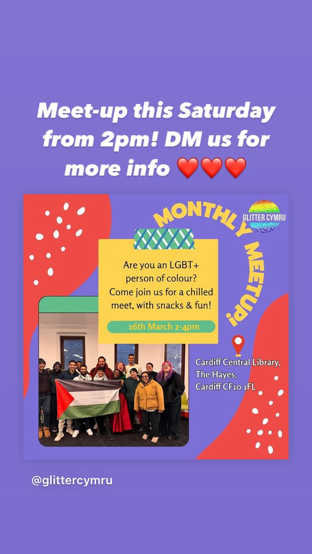 Meet-up this Saturday from 2pm at Central Library. DM us for more info! There’ll be fun and games ❤️🏳️‍⚧️🌈❤️
