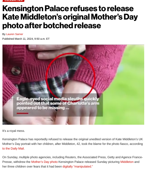 nomoremonarchs's tweet photo. What a contrast!

After allegations of major editing, Misan Harriman released his original photo to disprove them.

After similar allegations, 'prince' William is refusing to release his original photo. What is he hiding?

#PhotoGate #FakeyKatie #PrinceWilliamEXPOSED #WhereIsKate https://t.co/tFn8DmZXk1