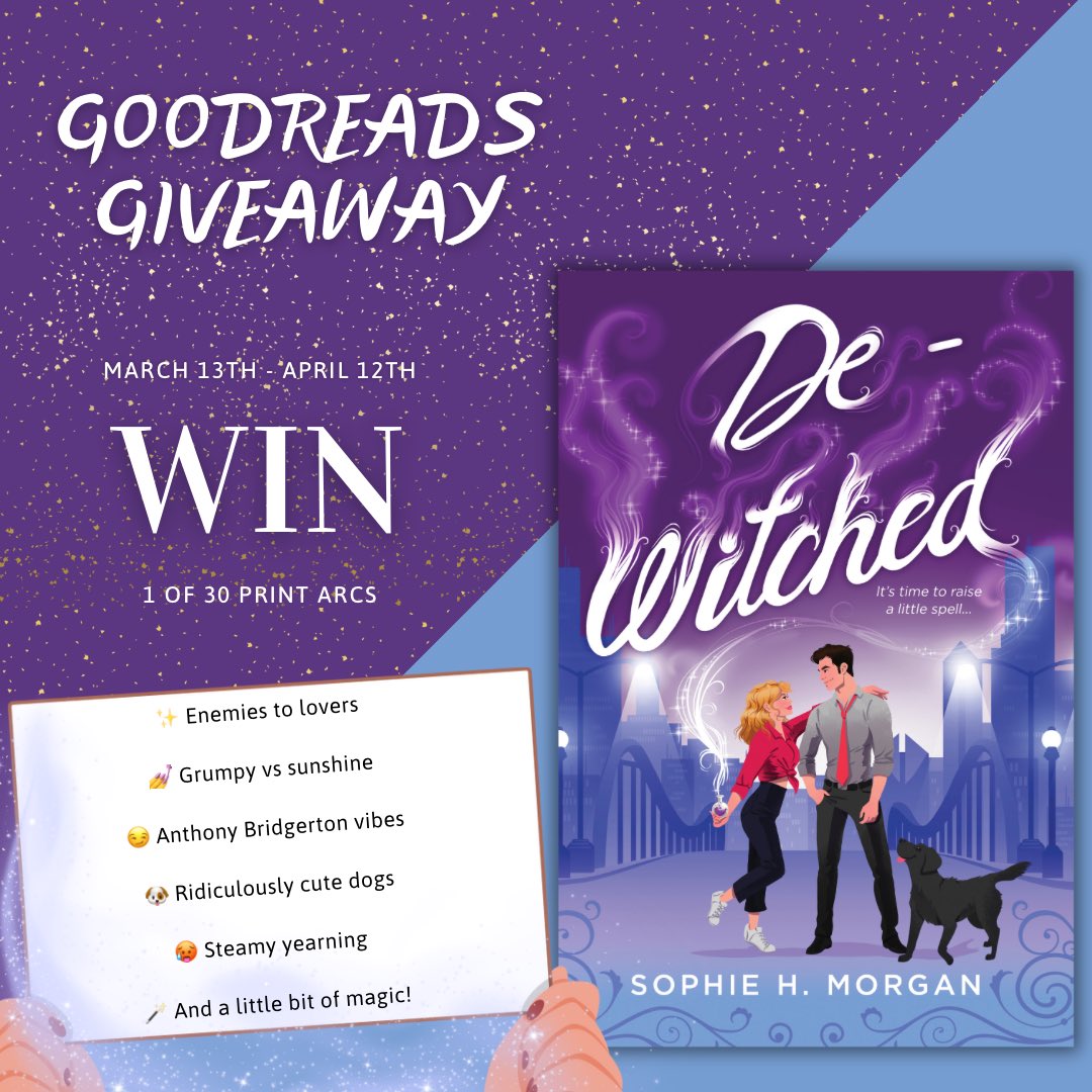 Fancy winning a print ARC copy of De-Witched? I gotchu: goodreads.com/giveaway/show/…

#goodreadsgiveaway #paranormalromance #witchromance #harlequinbooks