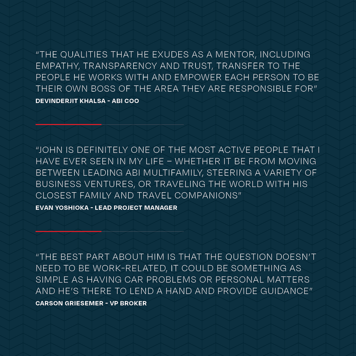 Congratulations to John Kobierowski, ABI President and CEO, for being selected by ALM | <a href="/GlobeStcom/">GlobeSt.com</a> as one of CRE's Best Bosses of 2024!
You can read the full article here: tinyurl.com/544be5fd

#CRE #RealEstate #placestowork #cooloffice #coolboss #congratulations #arizona