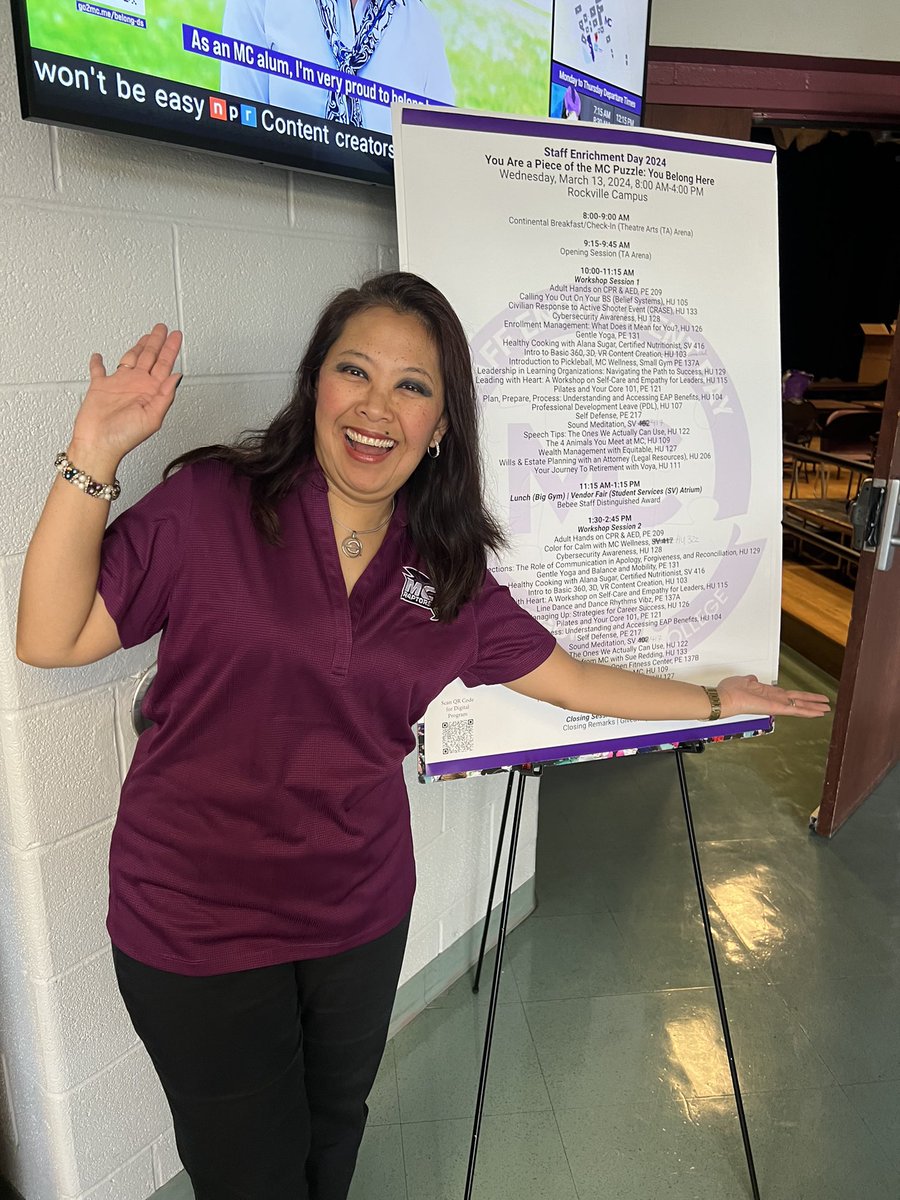 Another engaging Staff Enrichment Day for @montgomerycoll staff! Kudos to Nghi Nguyen and many others on the committee who put a lot of thought and energy in delivering a successful event. Congratulations to Carroll Rollman who won the Bebee Staff Distinguished Award!