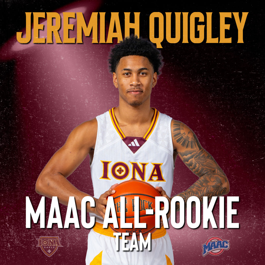 As we gear up for tonight's late tipoff, let's shoutout our two Gaels on the All-MAAC team's named Monday morning!!

Graduate Idan Tretout was named to the Third Team &amp; freshman Jeremiah Quigley was an All-Rookie selection.

Congratulations to our Gaels!

#GaelNation #MAACHoops