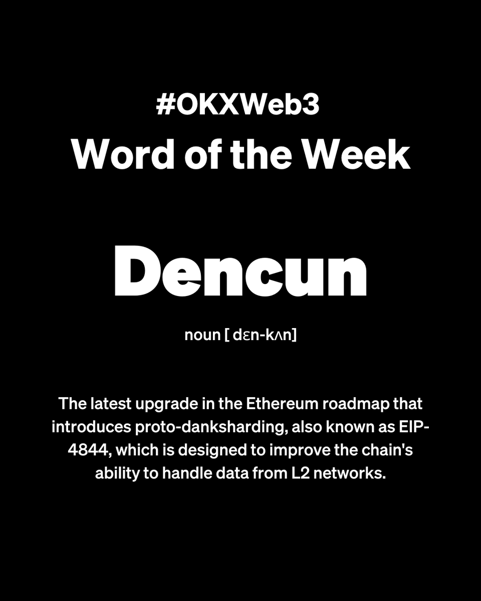 wallet's tweet photo. Did you know that Dencun is a portmanteau for the project names Deneb + Cancun? 🤔

The upgrade is also expected to usher in a new era of cheaper fees for Ethereum Layer 2's. https://t.co/nP076q8BgR