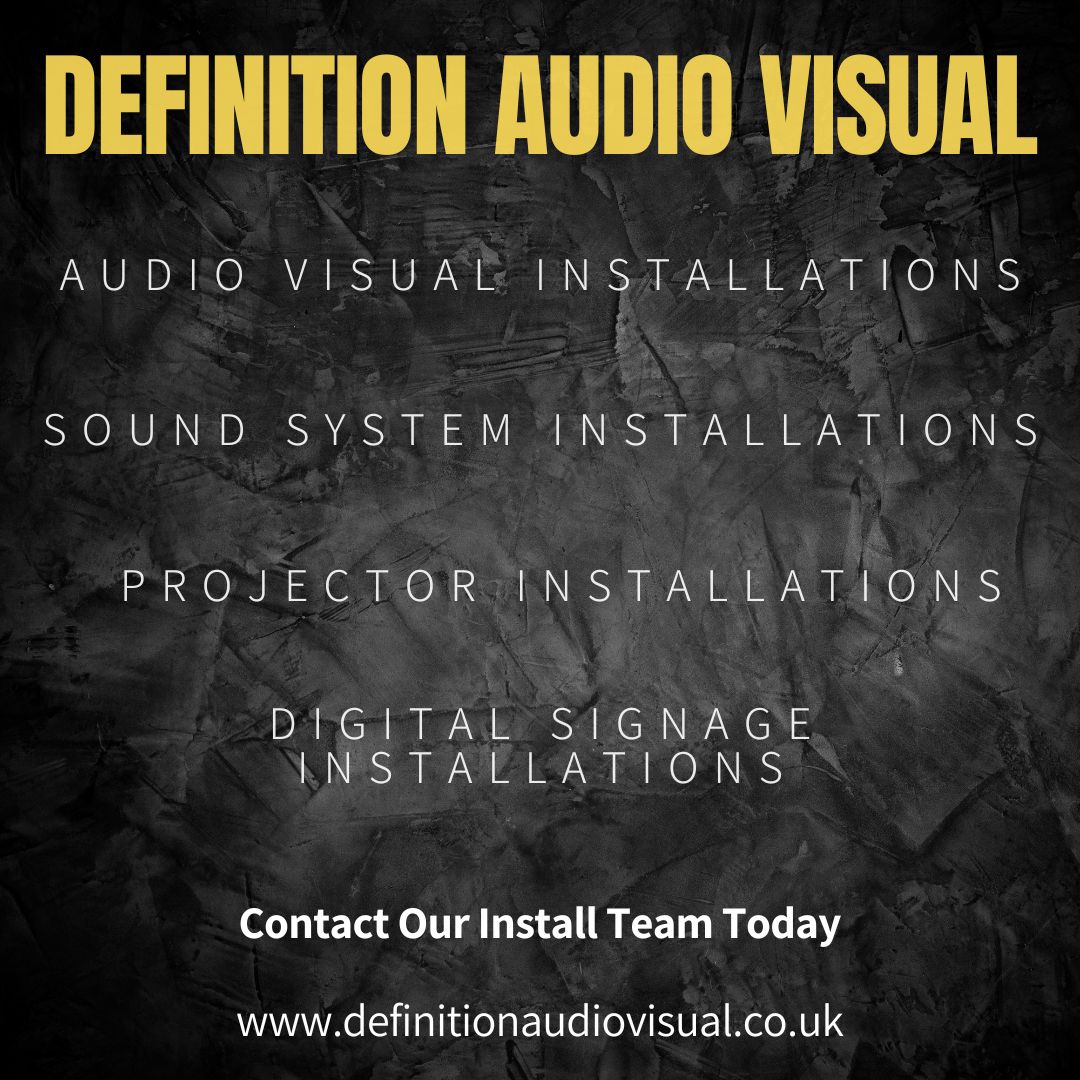 Free Site Surveys and Quotations on all Audio Visual Installations - Professional Audio Visual Installations - Sound System Installations, Video Conferencing Installs, Acoustic Panel Installs, Projector Installs, Digital Signage Installer.

definitionaudiovisual.co.uk #YorkshireHour