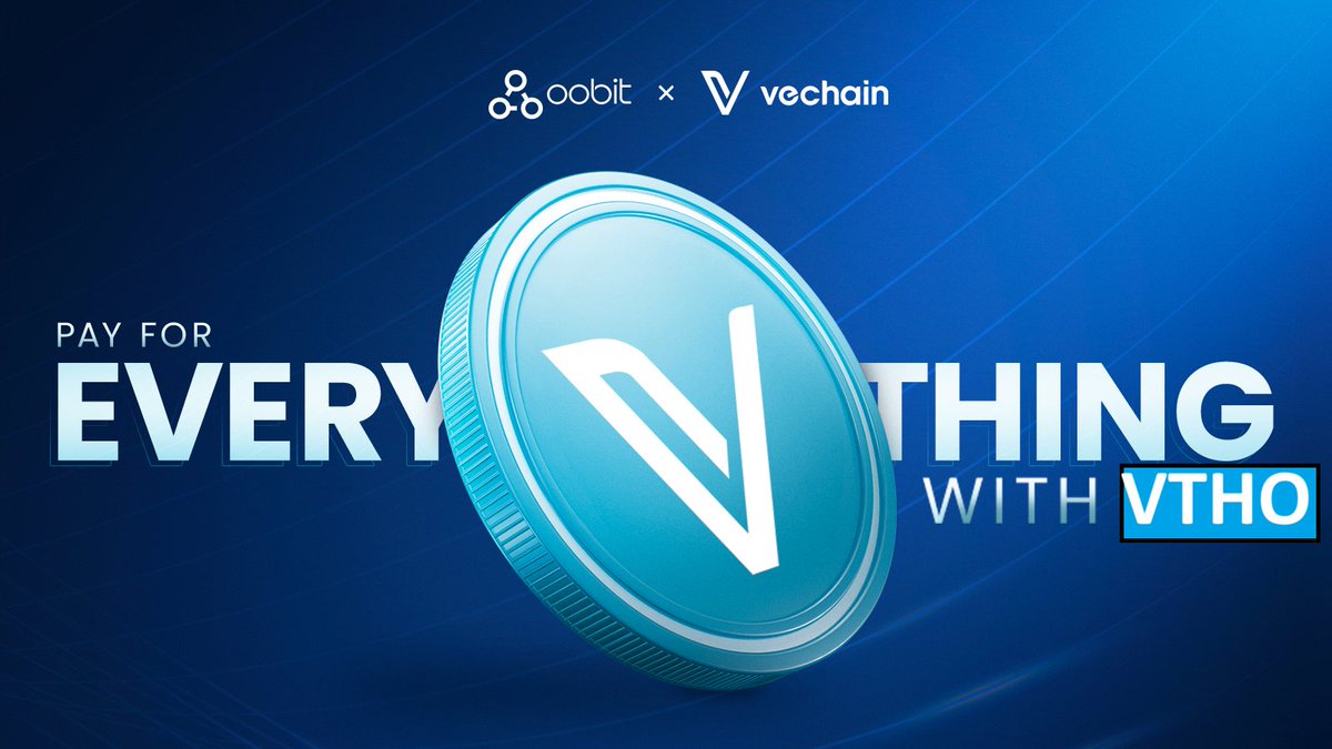 ICYMI: Oobit, smartphone NFC crypto payment provider, shared an X Space  exclusive tonight - $VTHO will also be integrated on their platform,  alongside VET! Pay for everything with passively generated VTHO tokens,