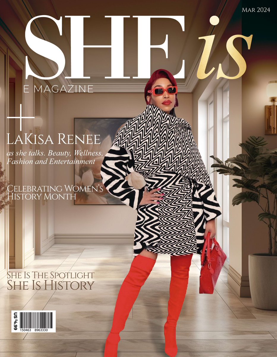 Congratulations to @LaKisaRenee1 who graces the March 2024 cover issue of She Is E Magazine 🥳🎉🎊⭐️💜

#WomensHistoryMonth #LaKisaReneeEntertainment #LeDuJour #TalesFromTheMedia #SheIsEMagazine #VisionaryMinds #CoverGirl #VisionaryWomen @talesftmedia