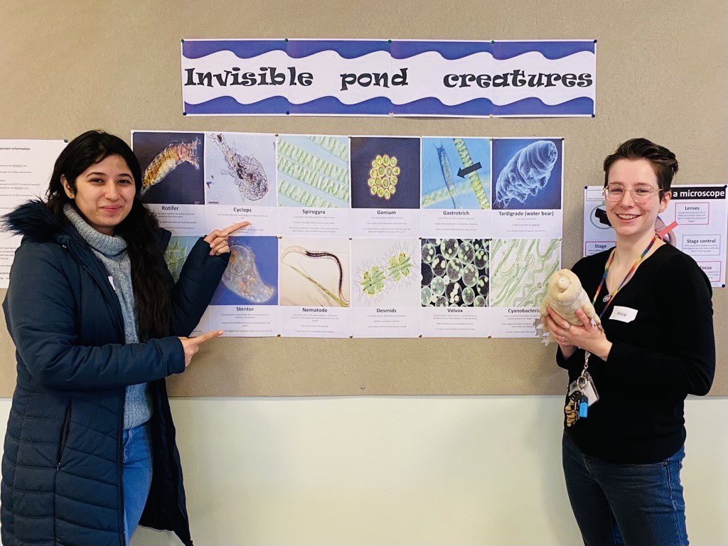AyushiArora_25's tweet photo. It was so much fun to show the invisible pond water creatures and talk about water purification to primary school kids today. Thanks to my amazing partner @al_buckner0 to make it possible.
#ScienceExplorationDay
@EdinburghUni @GeosciencesEd @EdinburghChem @e3dtp @NERCscience https://t.co/NgYKz4pKZm