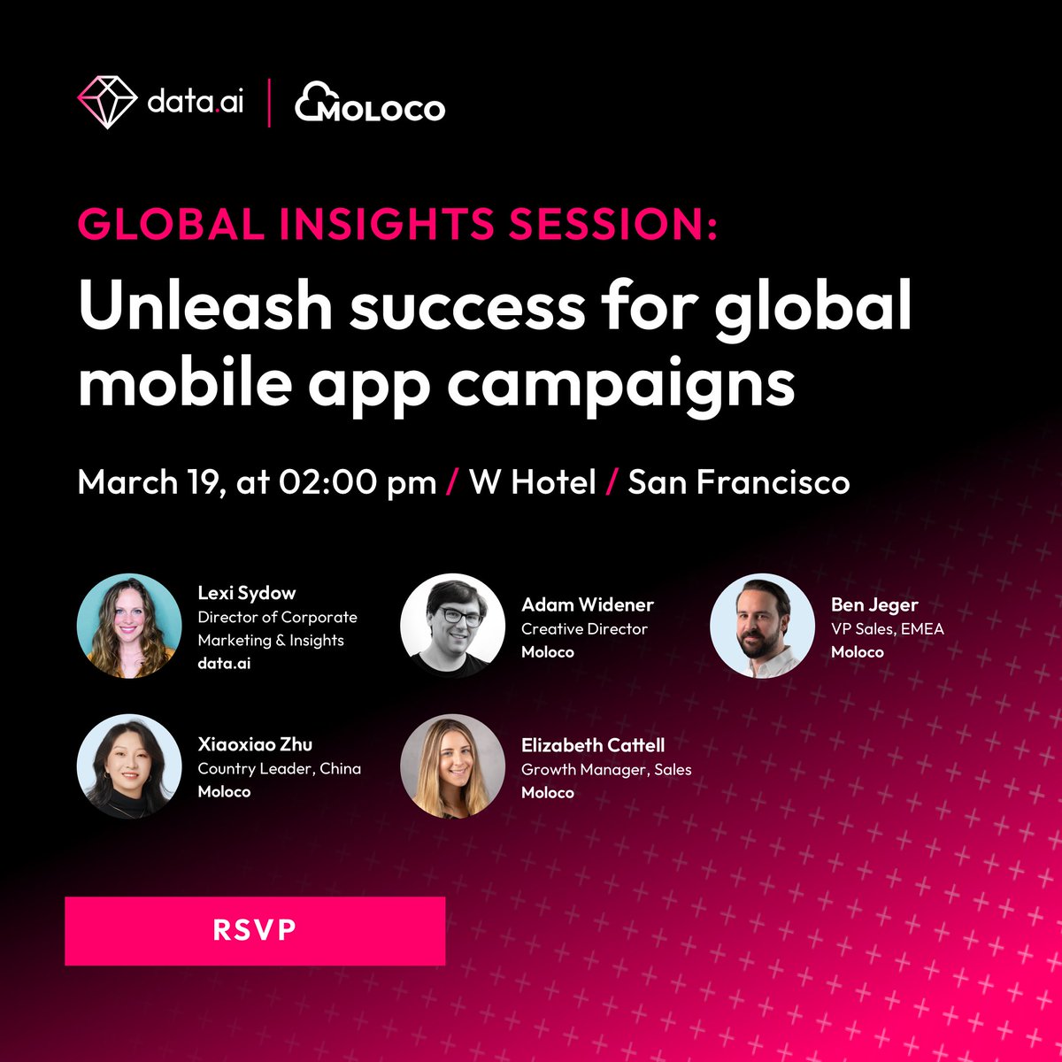 🇺🇲 data.ai is heading to San Francisco for the Game Developers Conference, a global annual conference for gaming developers.  🎉 We are hosting a Global Insights session with Lexi Sydow from data.ai and Adam Widener, Creative Director @MolocoHQ…