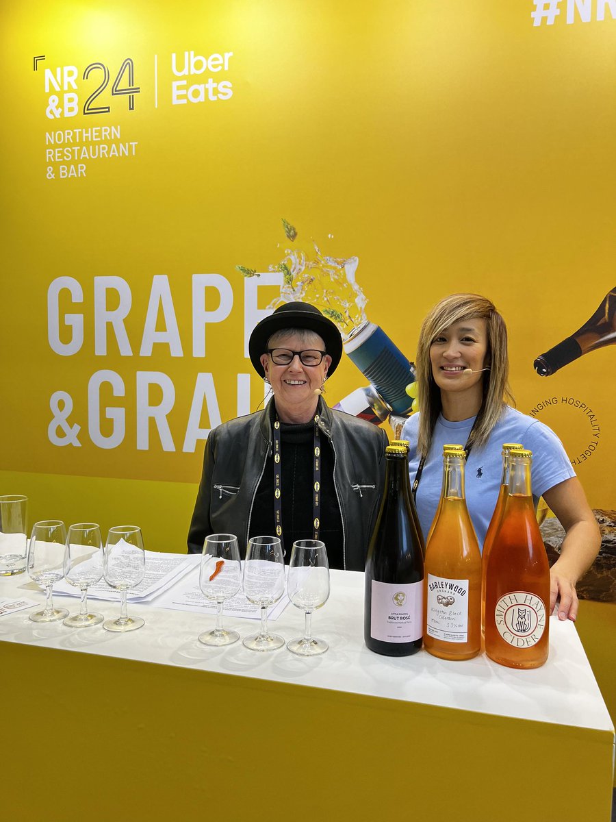 Well attended tasting today at @NRBManchester
'Hidden history - Cider Women come out of the shadows'
With <a href="/potter_cath/">Cath Potter</a> and Nicky Kong <a href="/catintheglass/">thecatintheglass</a> 
Ciders:
# Brut Rose 2021 <a href="/LittlePomona/">Little Pomona Cider</a>
# Kingston Black Ciderkin Barleywood
# Collaboration Smith Hayne Cider and <a href="/catintheglass/">thecatintheglass</a>