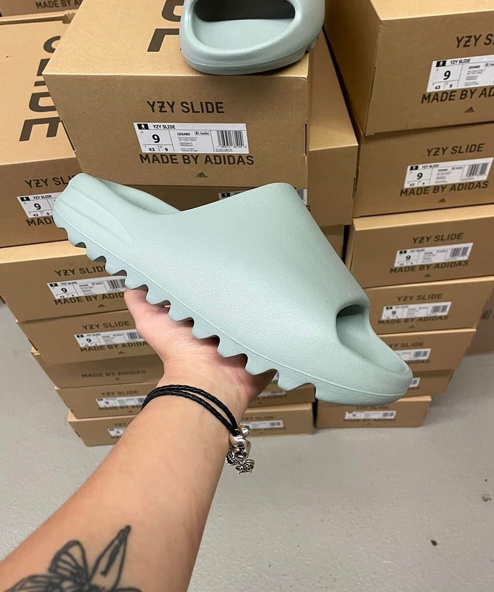 adidas gazelle silver green womens Adidas Yeezy Slide 'Pure (Restock Pair)' – Sneakr Avenue main image 1