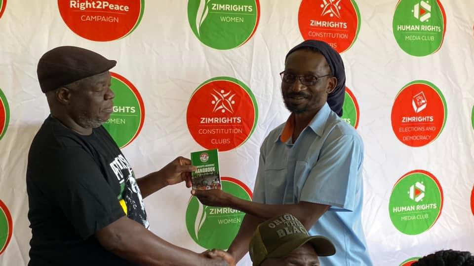 ZimRightsLIVE's tweet photo. #ShiftthePower #SP2P
What a blessing it was yesterday to spend time with our Midlands and Mat North human rights giants in Bulawayo where our Vice National Chairperson @thembachiveya launched our brand new Members Handbook: We Believe in Human Rights, the pocket edition. Kudos to the mighty ZimRights ladies @celiamafu and @gillianchinzete . #makanyanya