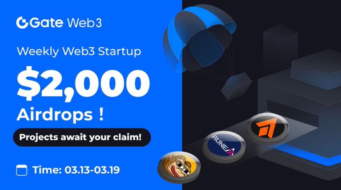 🎉Weekly Web3 Startup $2,000 Airdrops! Projects await your claim! Over $14,000 projects to win this week, up to $100 each! ⏰Event Time: 3.13-3.19 1️⃣Follow us 2️⃣Retweet and tag your friends 3⃣️Participate in #Web3Startup Join Now⬇️ gleam.io/yF6PY/weekly-w…