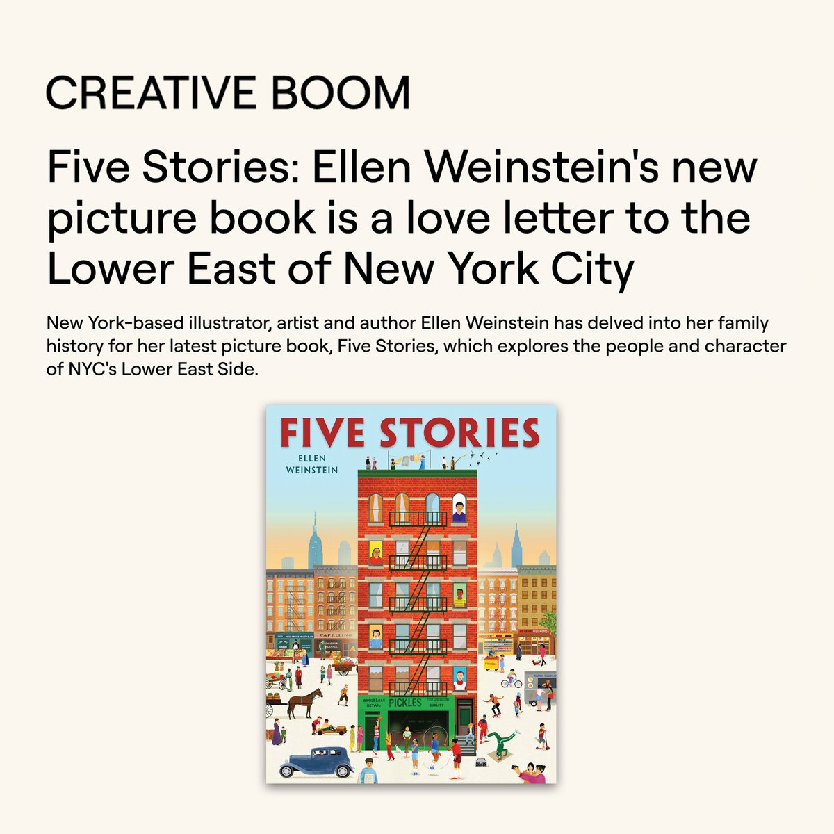 Thank you @creativeboom for the excellent feature on Five Stories! creativeboom.com/features/five-…