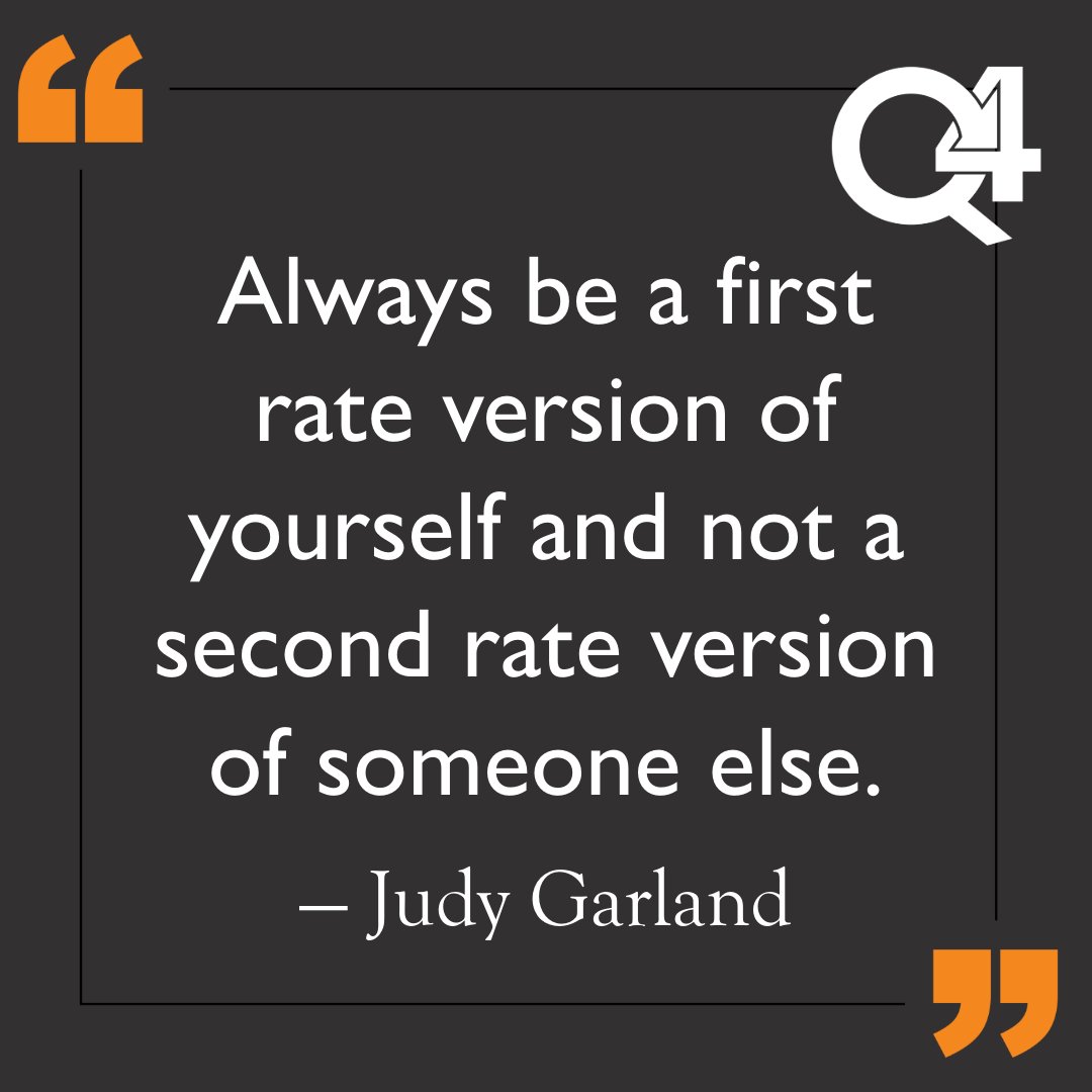 It's #womenshistorymonth, and we're taking a little #Wednesdaywisdom from Judy Garland. #whm #QOTD