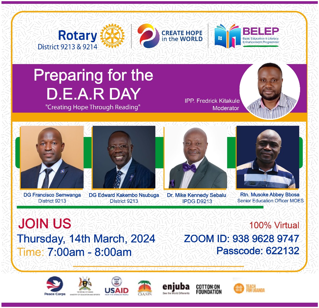 FKitakule's tweet image. National D.E.A.R DAY 2024 ,Let us #CreateHopeThroughReading . It gets our minds &amp;amp; brains working across different areas. Reading develops comprehension &amp;amp;  analytical abilities, stimulates memories, and broadens our imagination and creativity.
 Join us tomorrow