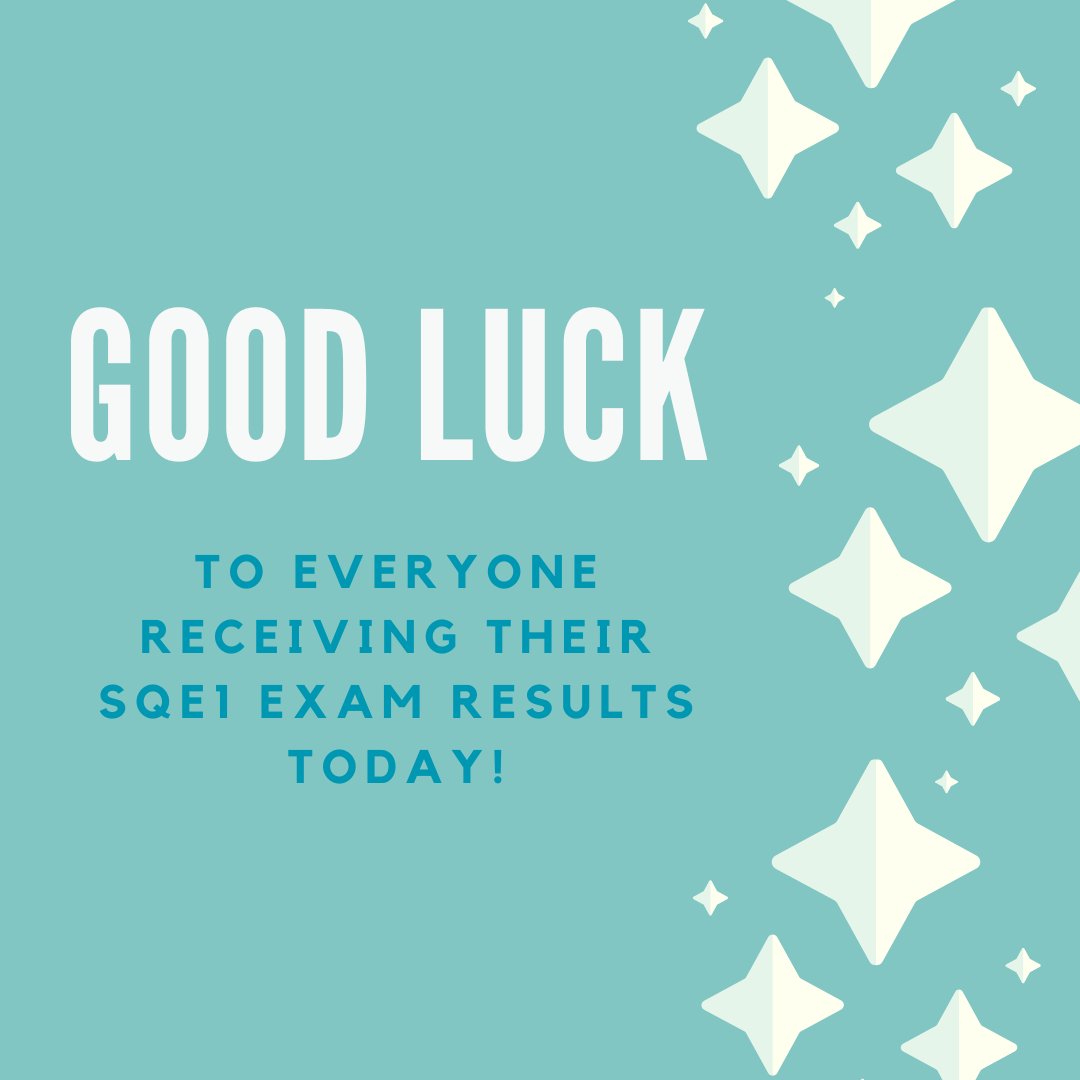 Good luck to everyone receiving their SQE1 January exam results today!

#SQE #SQE1 #resultsday #goodluck