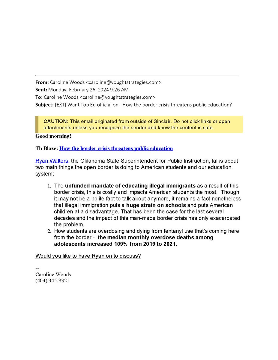 🚨NEW INVESTIGATION 🧵- Your tax dollars are paying to help land national interviews for <a href="/RyanWaltersSupt/">Ryan Walters Superintendent Parody</a>. A DC-based firm is offering him up to talk about everything from immigration to drag queens in the classroom. Our <a href="/wsuares/">Wendy Suares📺</a> teamed up with <a href="/OklahomaWatch/">Oklahoma Watch</a> to learn more.