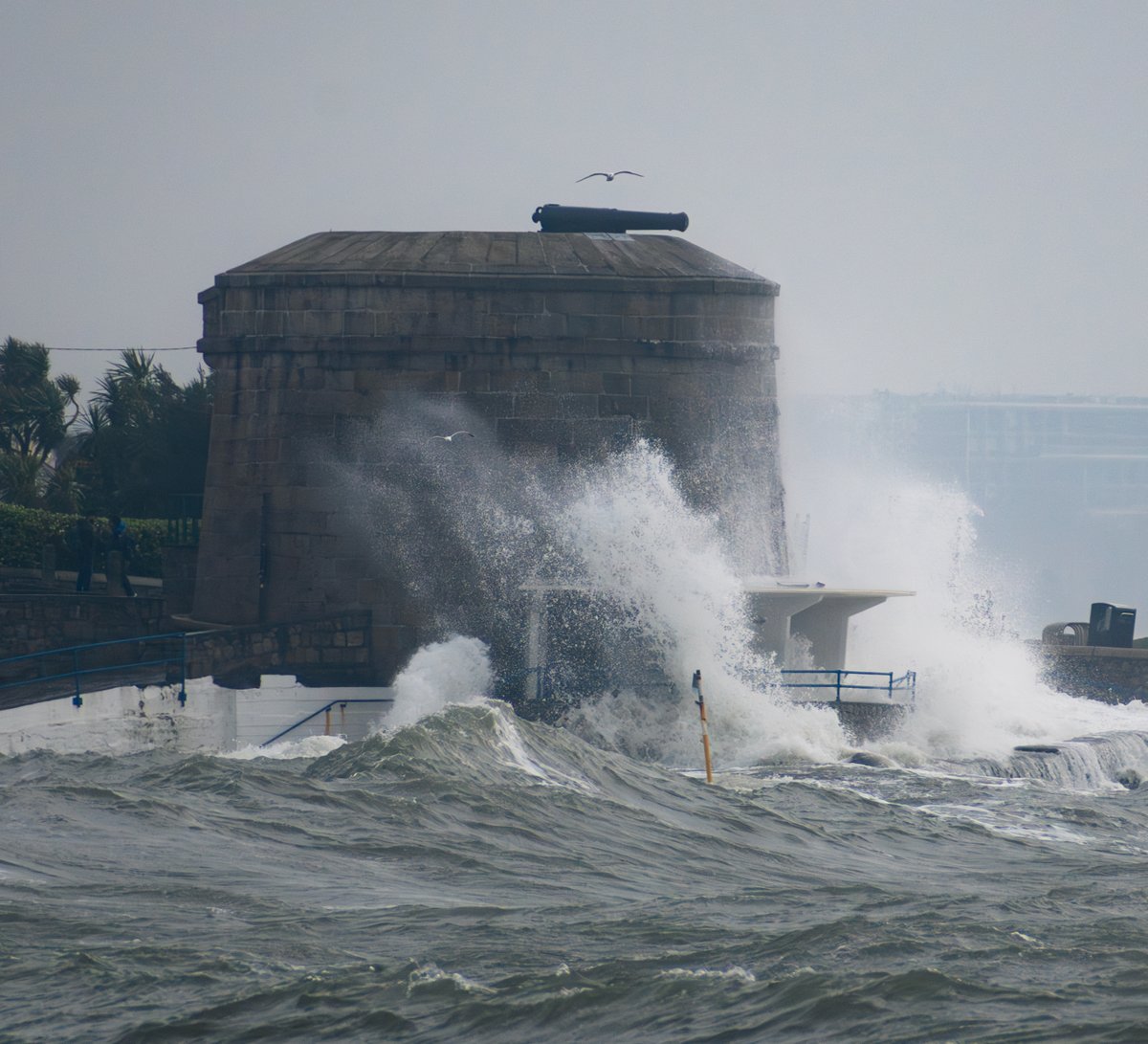 High tide waves at Seapoint last Saturday.