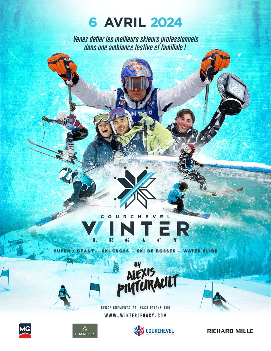 𝗪𝗜𝗡𝗧𝗘𝗥 𝗟𝗘𝗚𝗔𝗖𝗬 𝟮𝟬𝟮𝟰 ❄️ Le @WinterLegacy_AP by @AlexPinturault est de retour le samedi 6 avril pour une nouvelle édition à Courchevel 🏔️ Venez défier les meilleurs skieurs du circuit Coupe du monde dans une ambiance festive et familiale 🤘 Au programme, 4️⃣…