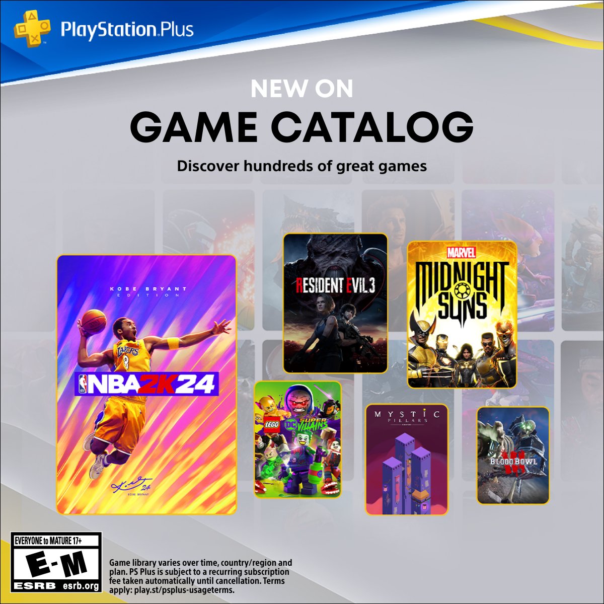 The PlayStation Plus Game Catalog for March includes: 🏀 NBA 2K24 🧟 Resident Evil 3 🧩 Mystic Pillars: Remastered …and more. The full lineup: play.st/4cedJMP