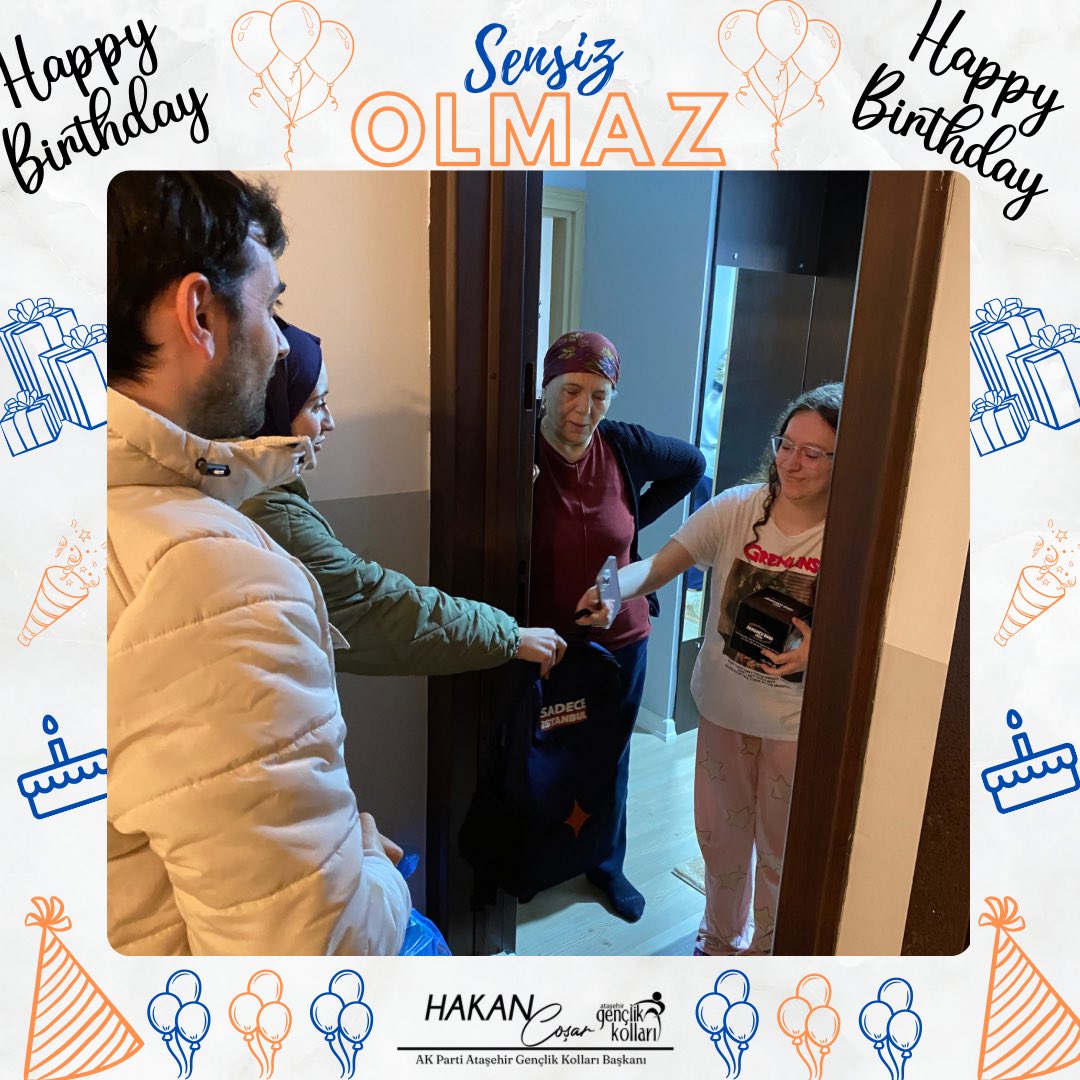 AtasehirAkGenc's tweet photo. Sensiz Olmaz 🫵🏼😊

#akgençataşehir olarak Ataşehirli genç kardeşlerimizin doğum günlerini kutlayıp Belediye Başkan Adayımız @mustafanaimyagci ‘nın selamlarını ilettik.🎈

Gençler #Yenidenİstanbul ve #birlikteataşehir için hazırız.😎 https://t.co/7Xf7YqiTjS