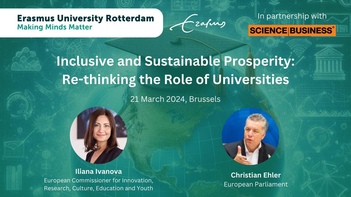 In a changing world, it's time to go #BeyondGDP. Join @erasmusuni to explore how universities drive #sustainability and #inclusive prosperity. Register now to shape policy for a brighter future⬇️ sciencebusiness.net/events/inclusi…