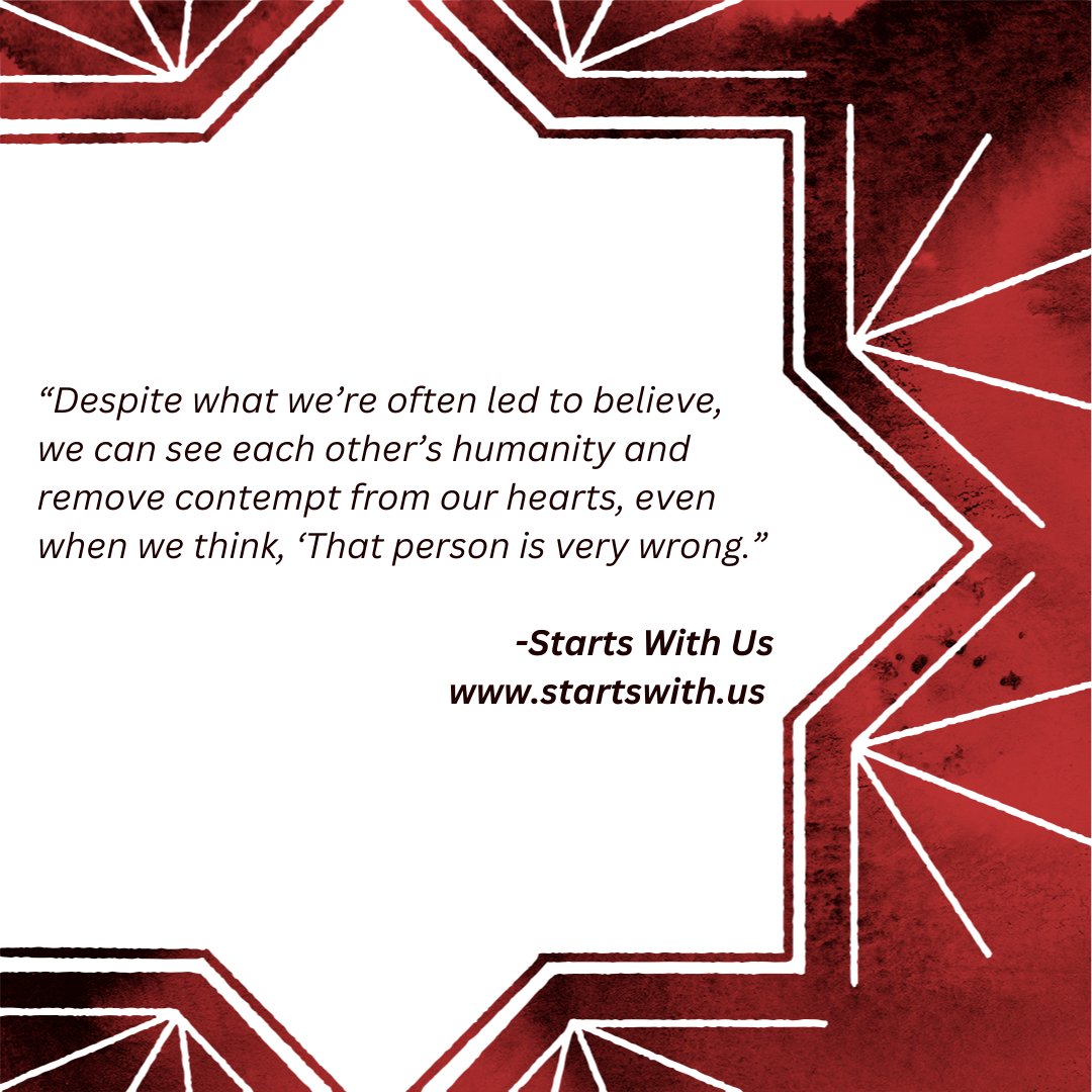 reddoorproject's tweet photo. In this recent article, @StartsWithUs describes the meaning behind a recent ad, and its goal of perpetuating conversations about depolarization.
https://t.co/Mcdkjghhz8
#WednesdayWords #ContactTheory #depolarization #DisagreeBetter #ListenFirst #RedDoorProject #EvolveExperience https://t.co/y31882pY2w