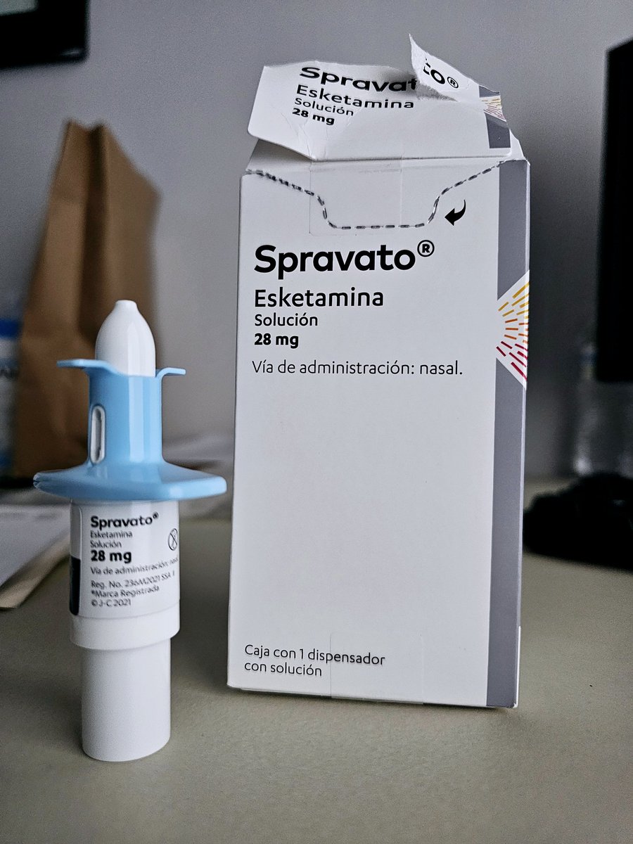 carlos_arnaud's tweet image. Hoy tocó #Spravato #Esketamina a 2 pacientes estables y en fase de mantenimiento para #DepresiónResistenteATratamiento 
#DepresiónDifícilDeTratar 

@TecSaludMX 
@TecdeMonterrey 
@TecPsychiatry