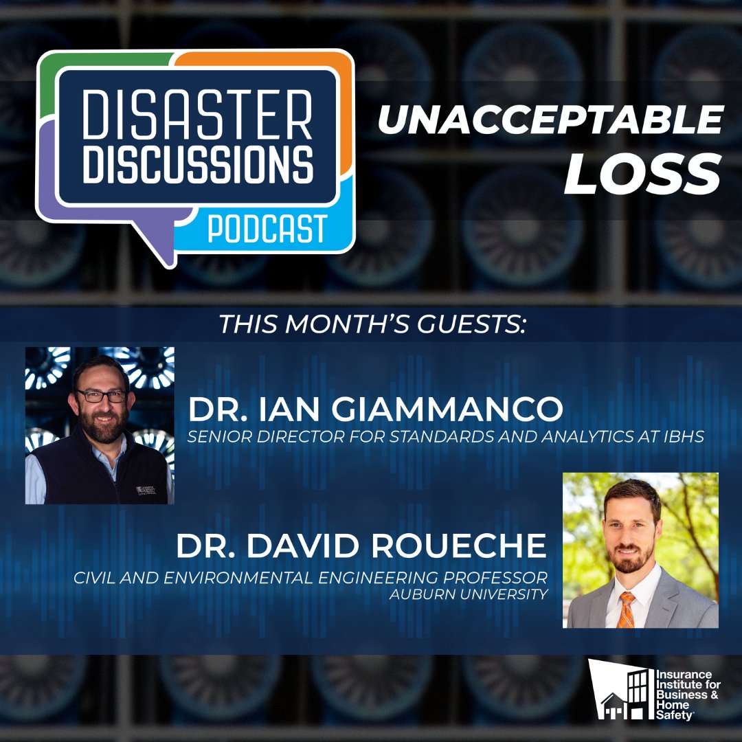 We’ve seen proven resilience along coastlines, like in Florida, vs. continued vulnerabilities in inland areas. Hear from @igiammanco33 & @auburn_windengr on the @IBHS_org Disaster Discussions Podcast on how to bridge the gap to combat severe storms: ibhs.org/disaster-discu…