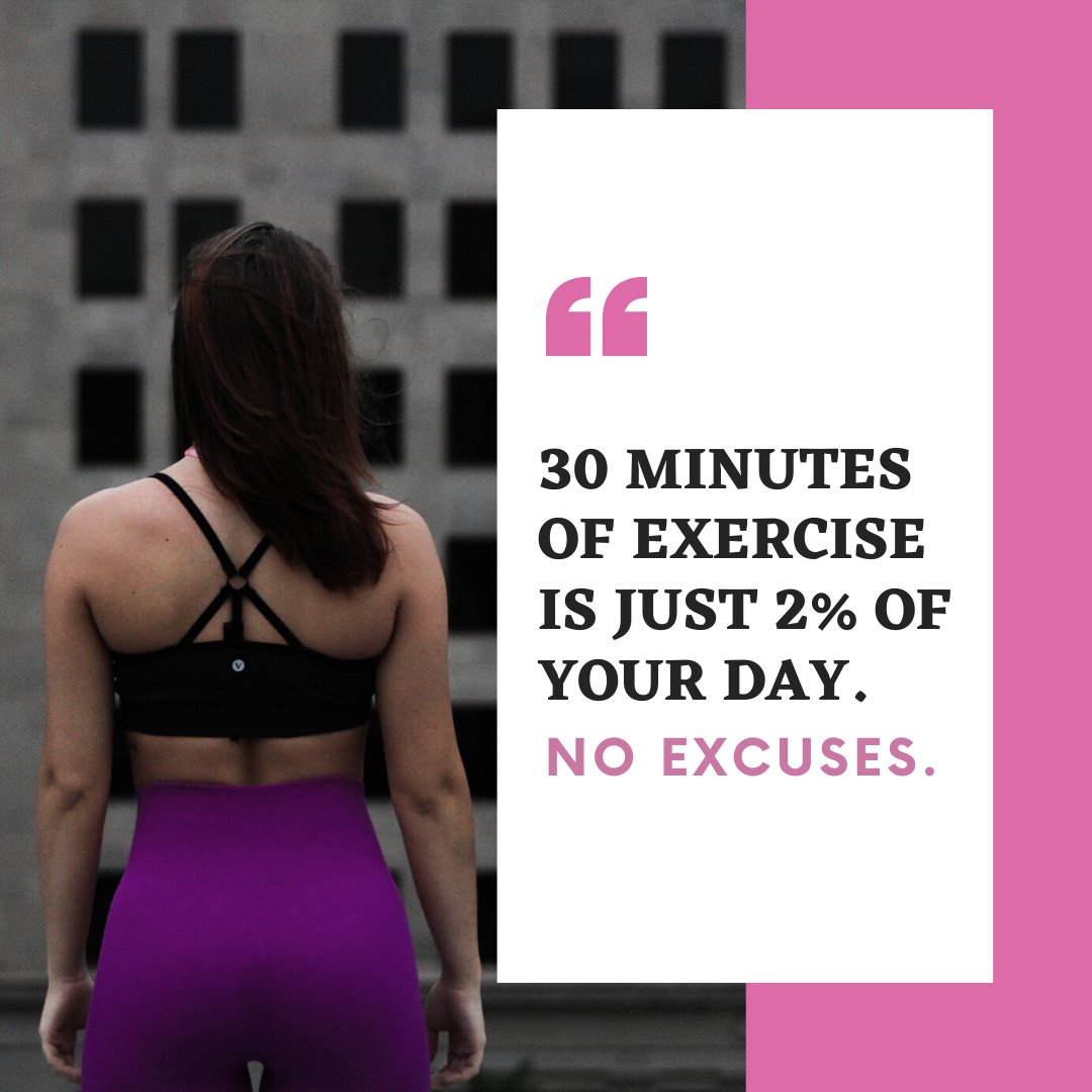 Whether it\'s a brisk walk, a workout session, or a dance class, prioritize your health and make time for fitness. Your body and mind will thank you! #NoExcuses #FitnessMatters #HealthyHabits