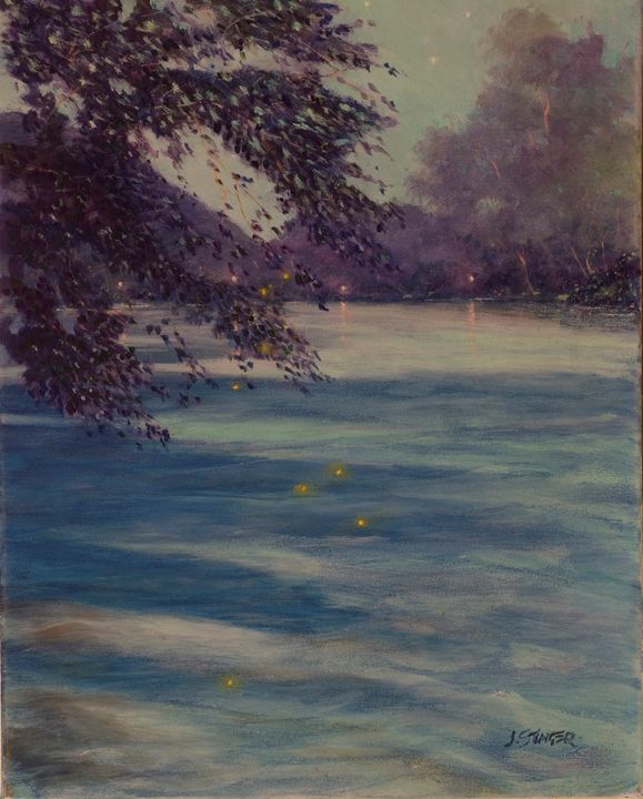 StingerToons's tweet photo. Art of the Day: "Fire Flies - Delaware River". Buy at: https://t.co/IL6mxZyjsZ https://t.co/ljakGZmcA4