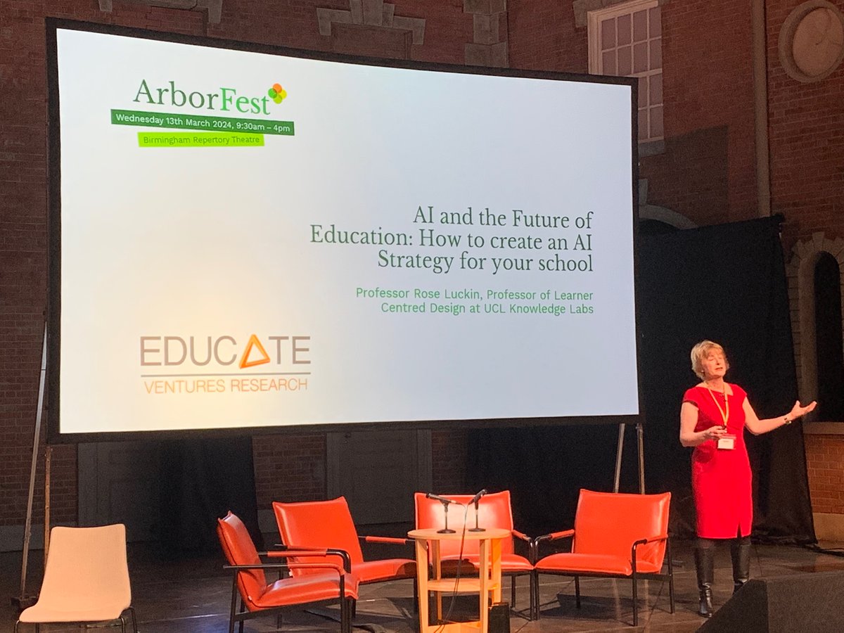 Our Directors of ICT and Finance have represented the Trust at #ArborFest today. Highlights included a thought-provoking keynote from Lord Jim Knight and a pertinent session on AI Strategy with Professor Rose Luckin. Thankyou @ArborEdu