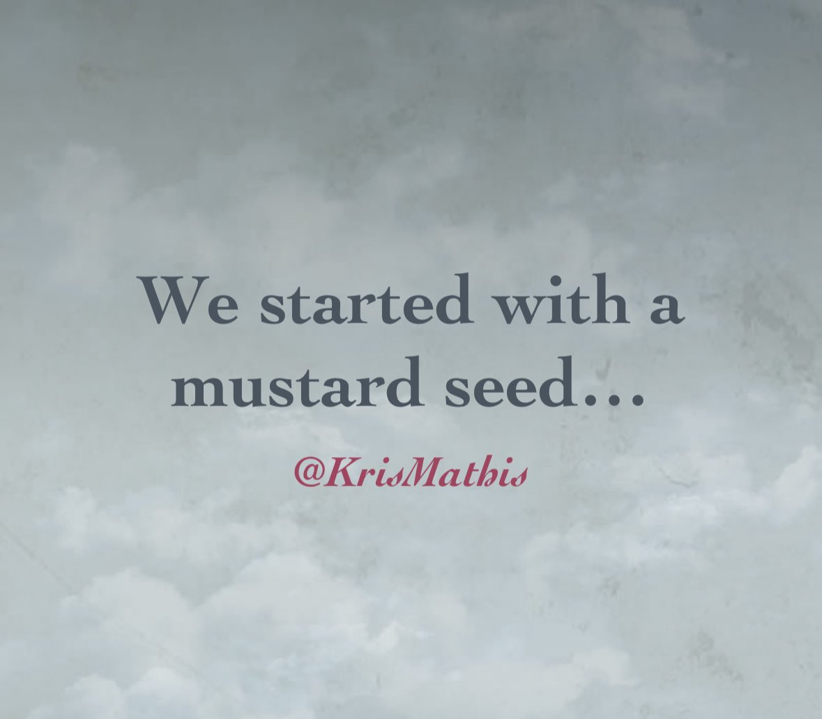 KrisMathis's tweet image. We started with a mustard seed…

#Faith
#DontGiveUp
#KrisMathis
#KeynoteSpeaker
#YoureCloserThanYouThink
#WeveGotMoreToShowYou