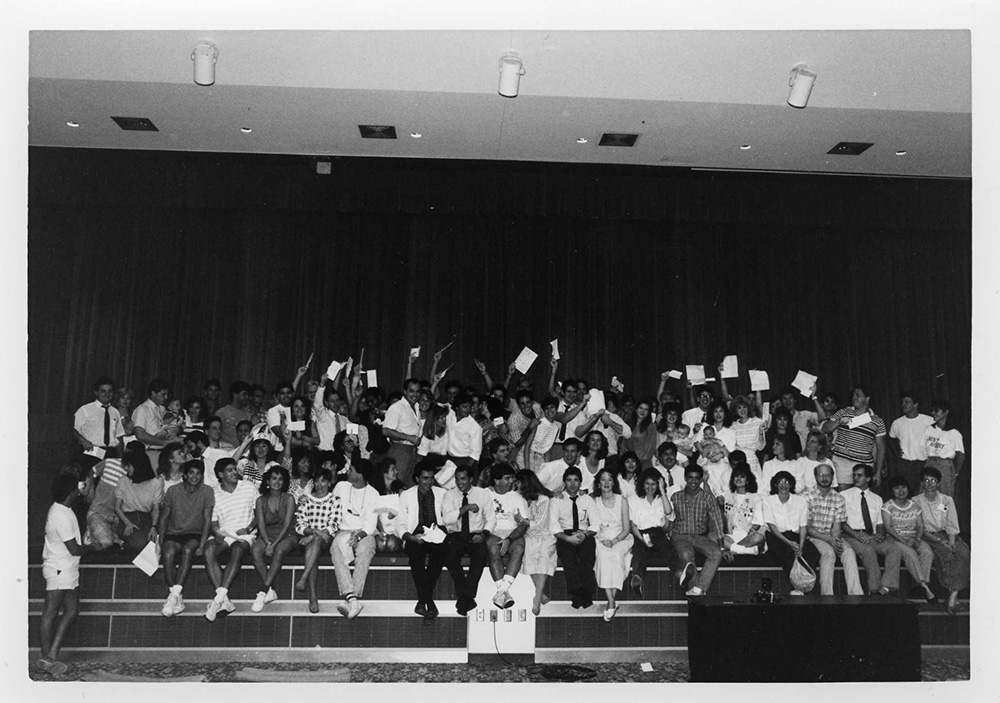 USFHealthMed's tweet photo. Have you ever wondered what Match Day at #MCOM was like before it became the hallmark celebration it is today? Take a trip through time to see the evolution of #USFMatch Day and how #MCOM truly provides a one-of-a-kind experience for our students. 👉 https://t.co/luERvNvf23 https://t.co/ghcy6ZqANw