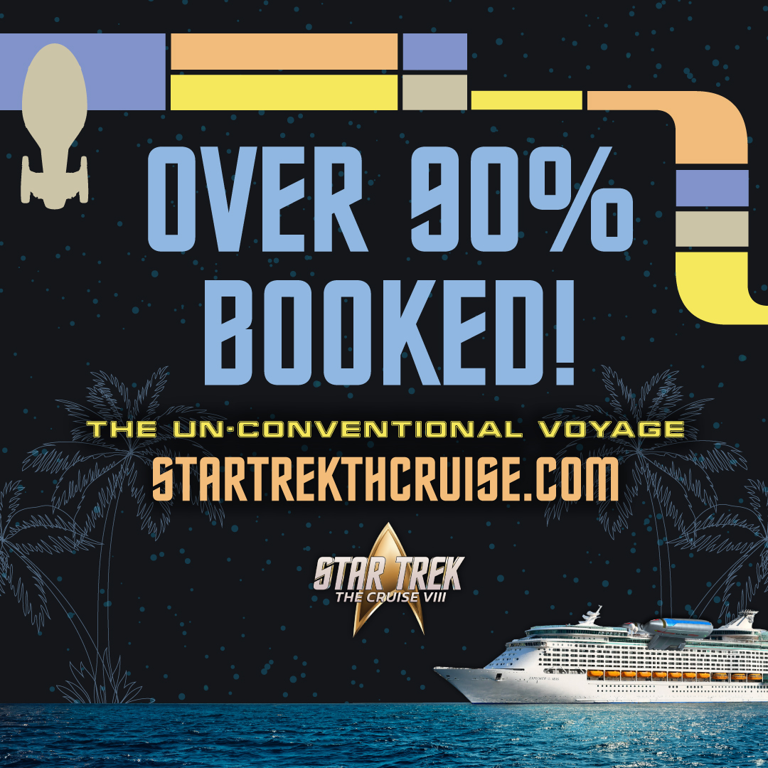 If you have not yet booked your cabin for 2025, don't wait any longer! In under 24 hours, The Un-Conventional Voyage is over 90% booked! Make sure you are onboard when we celebrate the 30th anniversary of Star Trek: Voyager! #startrekcruise startrekthecruise.com