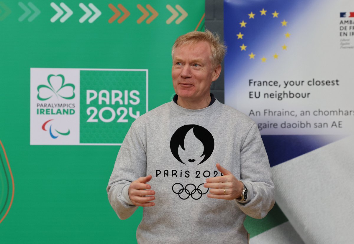 France in Ireland 🇫🇷 🇪🇺 (@franceinireland) on Twitter photo Our Relay is organised in association with <a href="/IrishWheelchair/">IWA</a> Association and <a href="/ParalympicsIRE/">Paralympics Ireland</a> 🇫🇷🤝🇮🇪
Sport and inclusion are at the heart of the preparation for <a href="/Paris2024/">Paris 2024</a> 🥍👟
<a href="/francediplo/">France Diplomatie 🇫🇷🇪🇺</a> #TerredeJeux2024 Our Relay is organised in association with <a href="/IrishWheelchair/">IWA</a> Association and <a href="/ParalympicsIRE/">Paralympics Ireland</a> 🇫🇷🤝🇮🇪
Sport and inclusion are at the heart of the preparation for <a href="/Paris2024/">Paris 2024</a> 🥍👟
<a href="/francediplo/">France Diplomatie 🇫🇷🇪🇺</a> #TerredeJeux2024