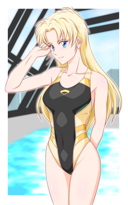 競泳水着的なものを描いてみたいと 